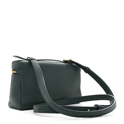 Loro Piana Grained Calfskin L19 Extra Pocket Pouch New Petrolio 3 of 9