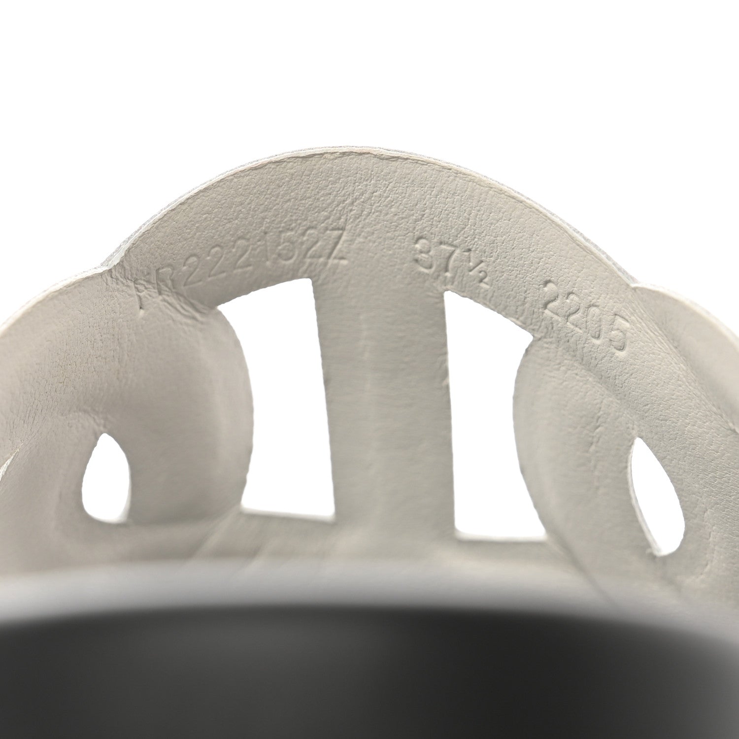 Hermes Suede Goatskin Nappa Extra Sandals 37.5 White Gold 7 of 9