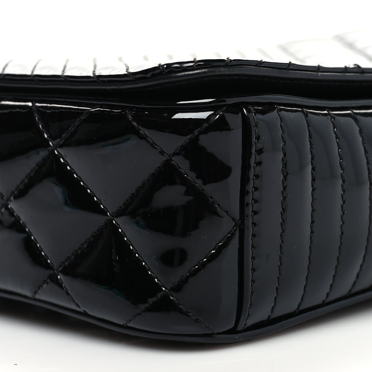 Chanel Patent Quilted Medium Coco Boy Flap Black 9 of 10