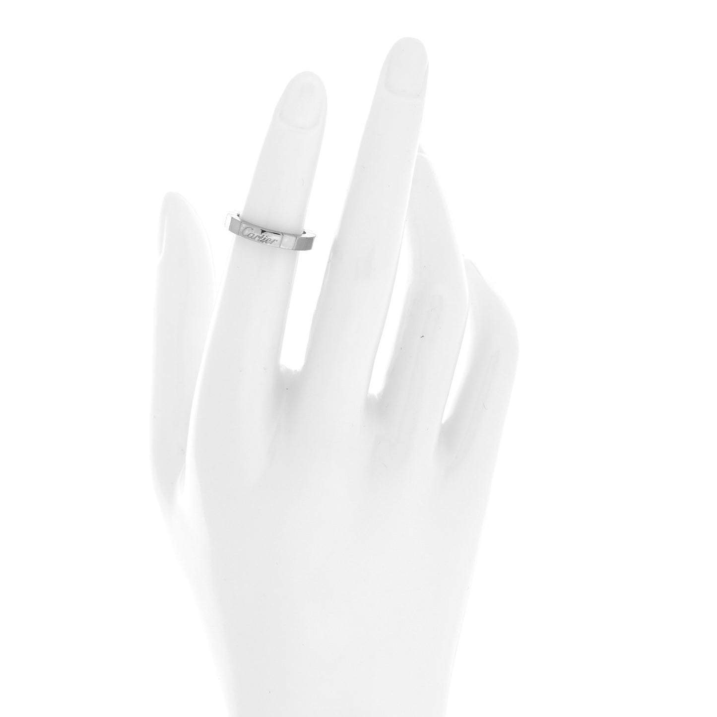 18K White Gold Lanieres Ring 46 3.75