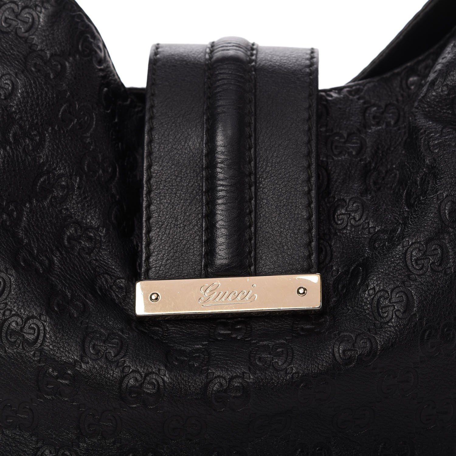 Gucci Guccissima Large New Ladies Web Hobo Black 10 of 11