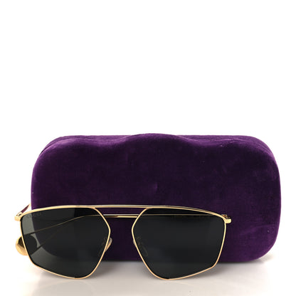 Gucci Square Frame GG0437SA Sunglasses Gold 8 of 8