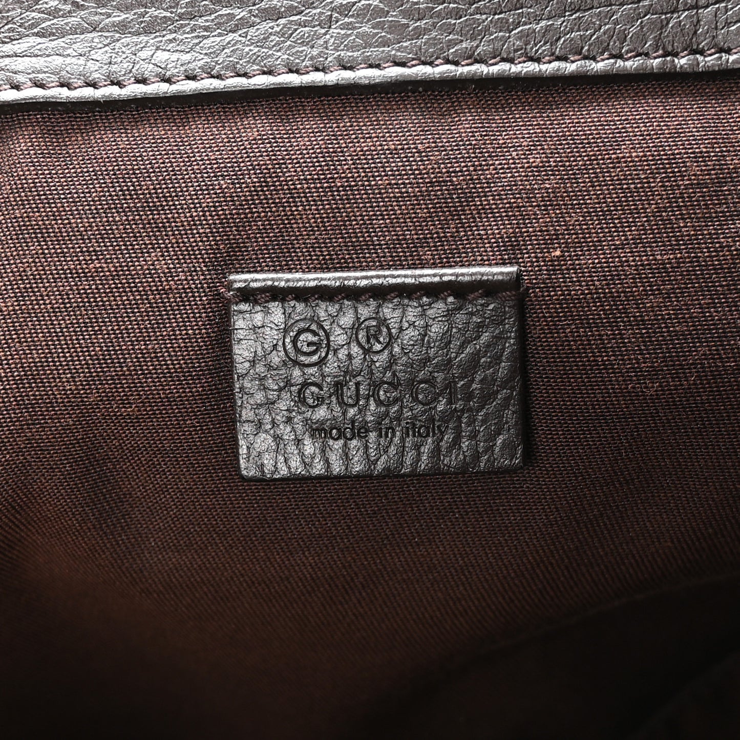 Monogram Dollar Calfskin O Drawstring Backpack Beige Ebony Testa di Moro Dark Chocolate