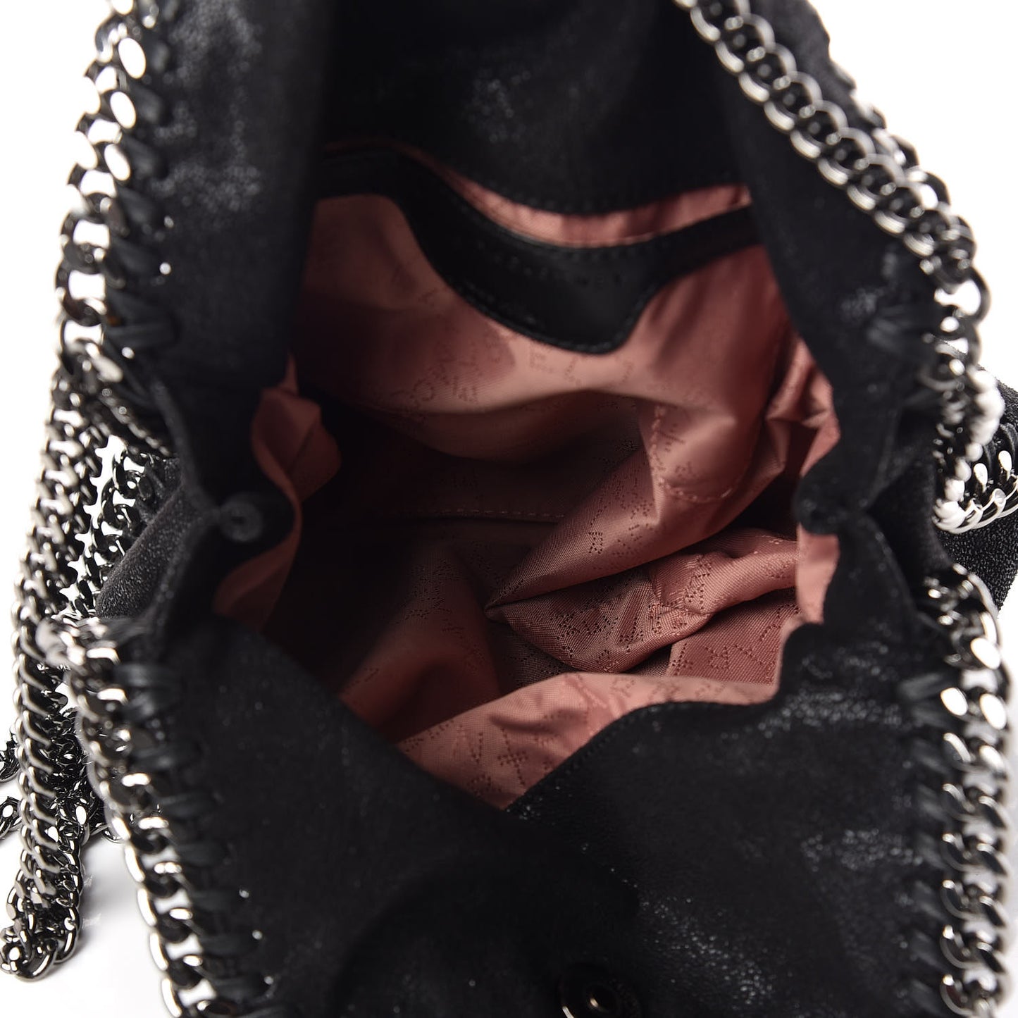 Shaggy Deer Mini Falabella Fold Over Tote Black