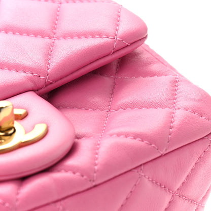 Chanel Lambskin Quilted Mini Pearl Crush Flap Pink 10 of 10