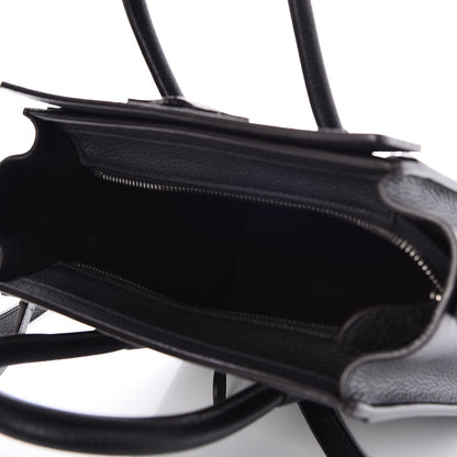 Celine Drummed Calfskin Nano Luggage Black 5 of 8