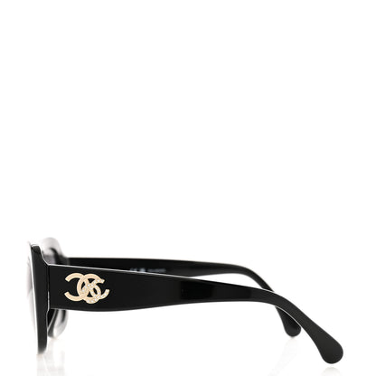 Chanel Acetate Polarized CC Sunglasses 5468-B-A Black 3 of 8