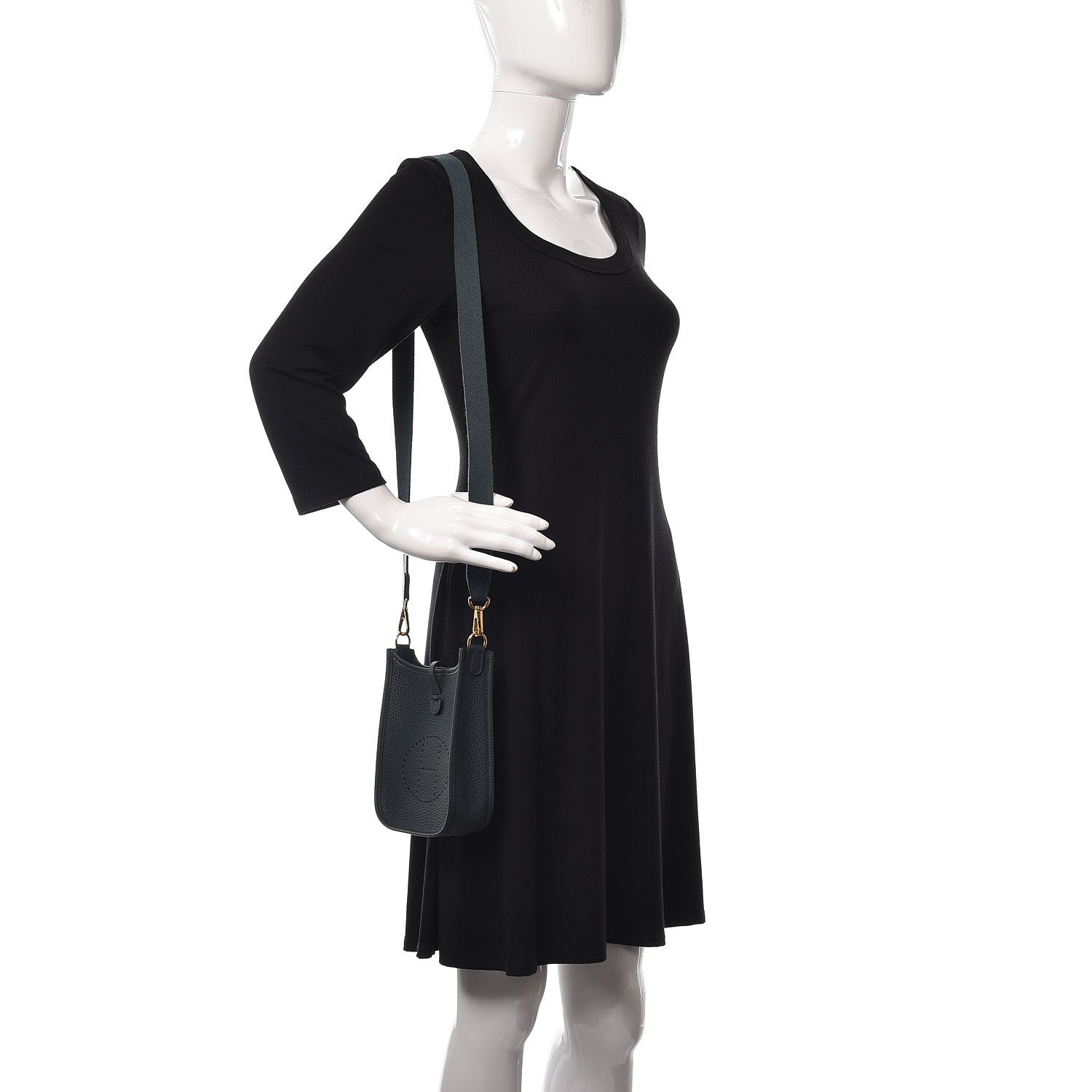 Hermes Taurillon Clemence Evelyne TPM Vert Cypress 2 of 10
