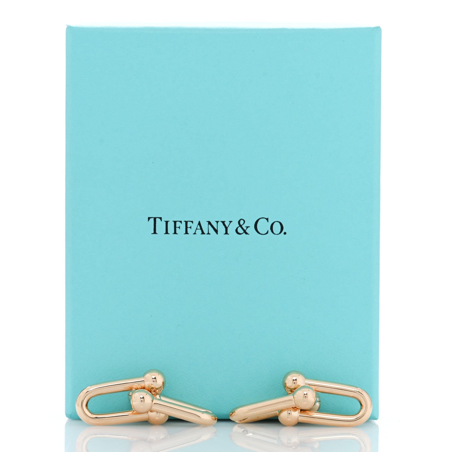 Tiffany 18K Rose Gold Large HardWear Link Earrings 5 of 5
