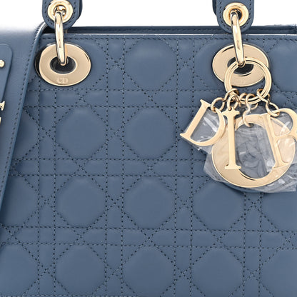 Christian Dior Lambskin Cannage Small My ABCDior Lady Dior Denim Blue 8 of 11