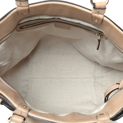 Gucci Calfskin Medium Bamboo Buckle Tote Beige 4 of 4