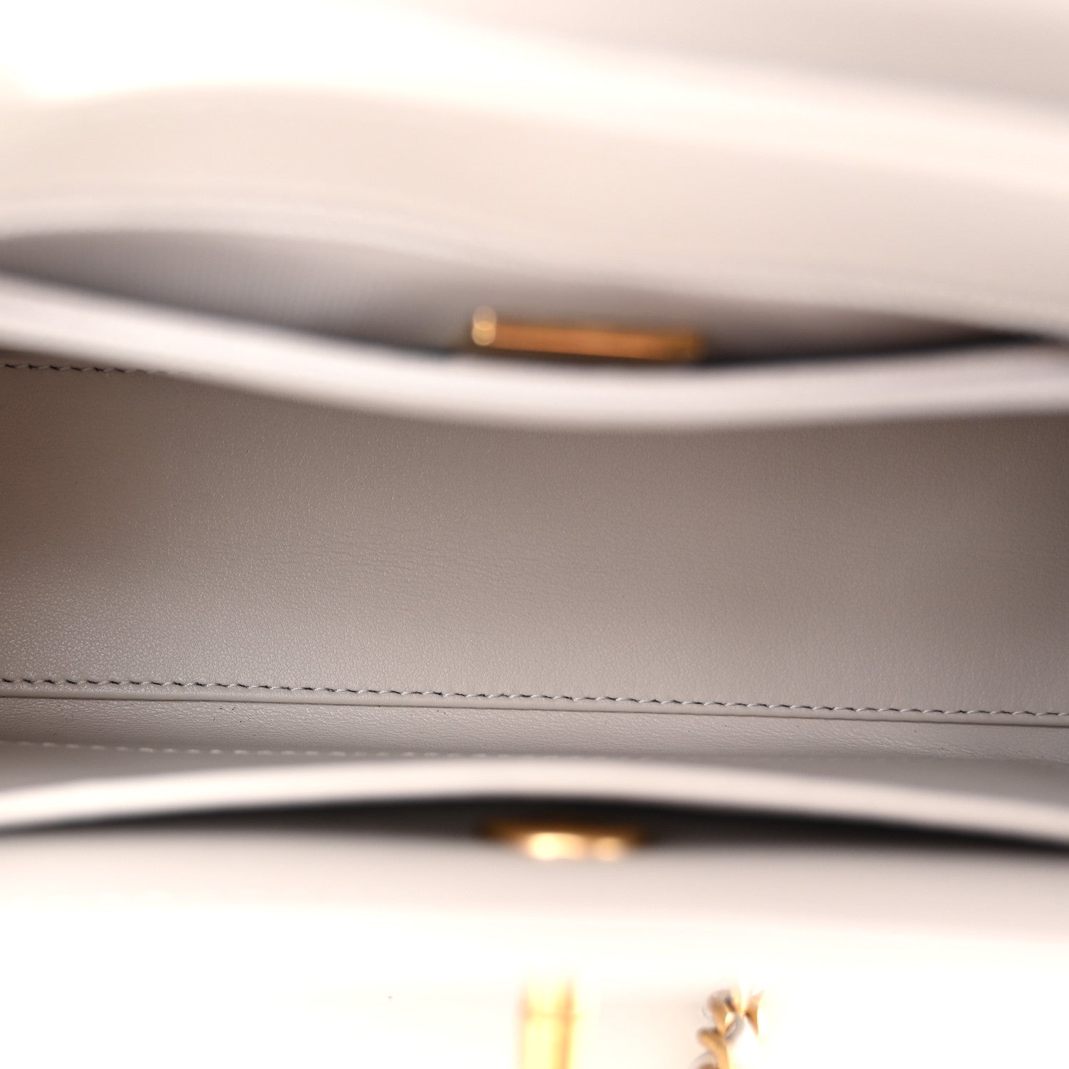 Chanel Shiny Aged Calfskin Quilted Nano Kelly Shopper Light Grey 5 of 11