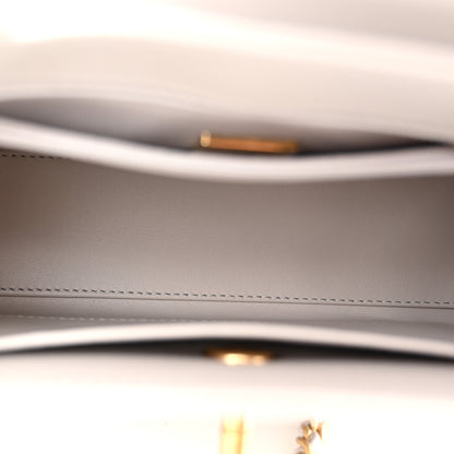 Chanel Shiny Aged Calfskin Quilted Nano Kelly Shopper Light Grey 5 of 11
