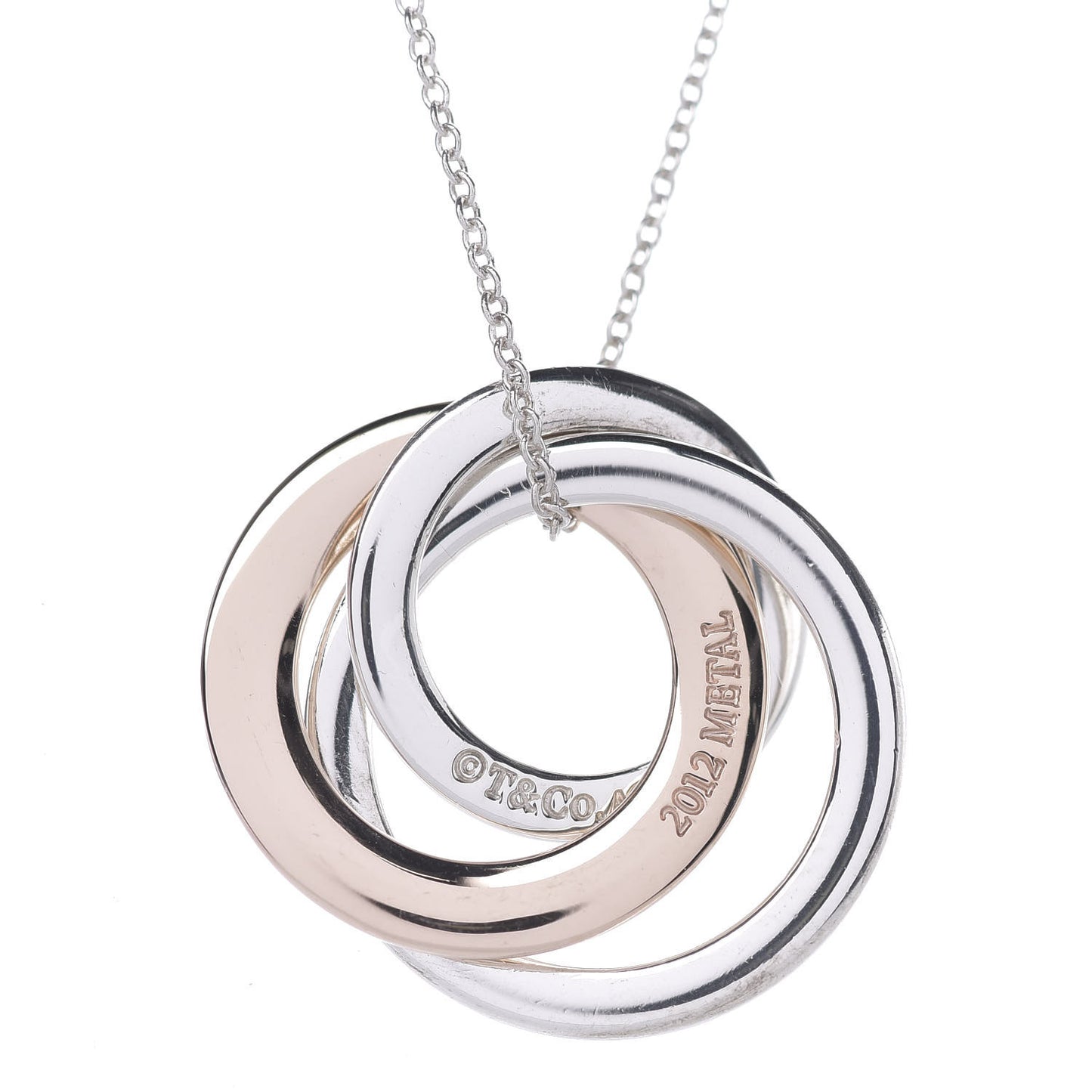 Sterling Silver Rubedo 1837 Circles Pendant Necklace