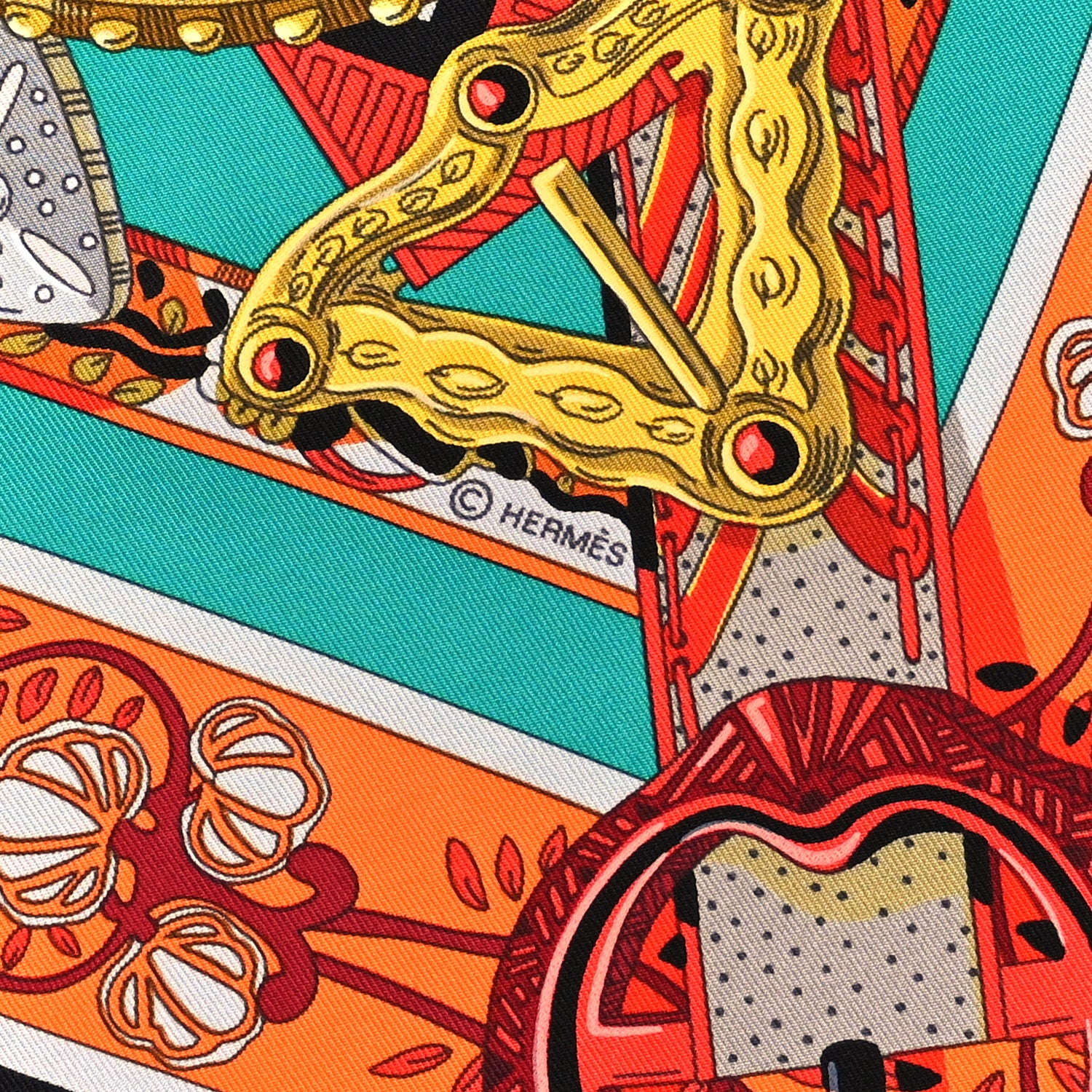 Hermes Silk Le Songe De La Licorne Scarf 90 4 of 5