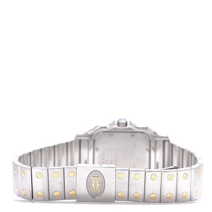 Cartier Stainless Steel 18K Yellow Gold 29mm Santos De Galbee Quartz Watch 3 of 5
