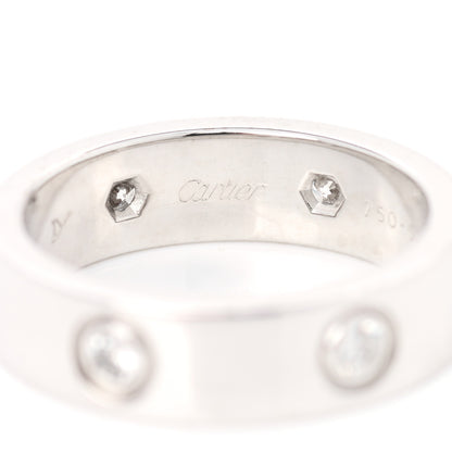 Cartier 18K White Gold 6 Diamond 5.5mm LOVE Ring 54 7 4 of 9
