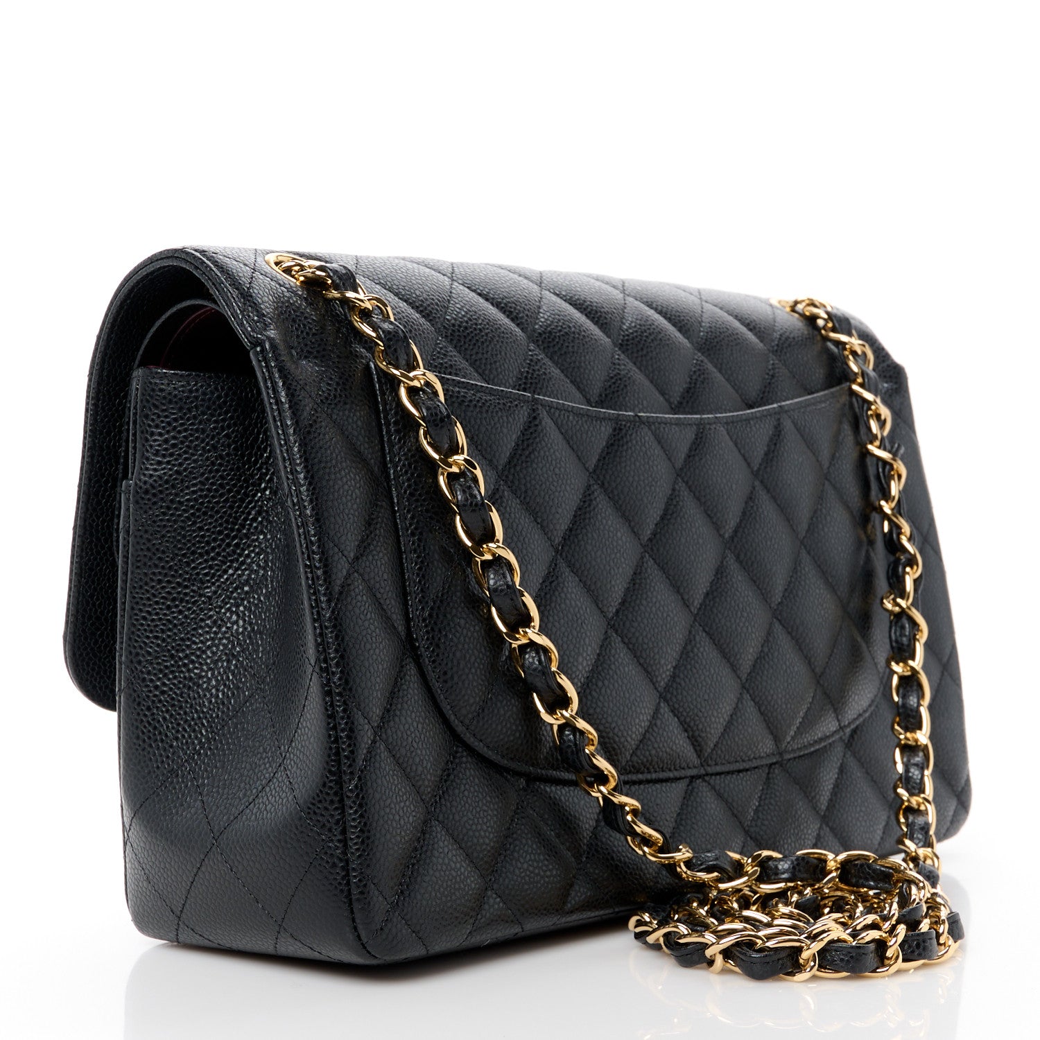 Chanel Caviar Quilted Jumbo Double Flap Black 3 of 13