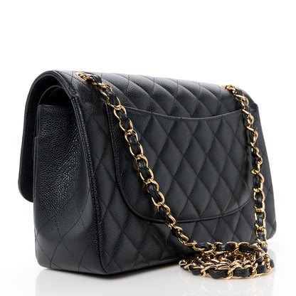 Chanel Caviar Quilted Jumbo Double Flap Black 3 of 13