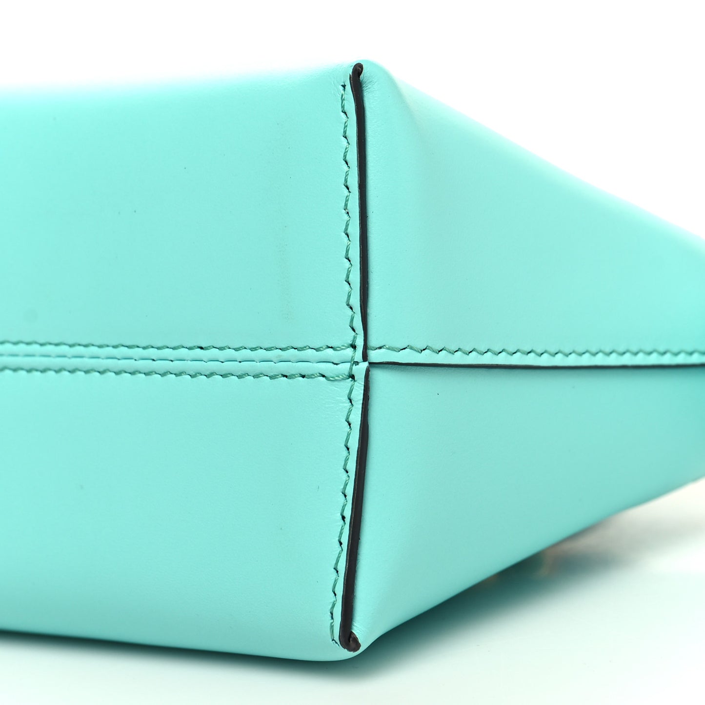 Vitello King Plexiglass Logo Embossed Mini By The Way Top Handle Boston Bag Spring Turquoise