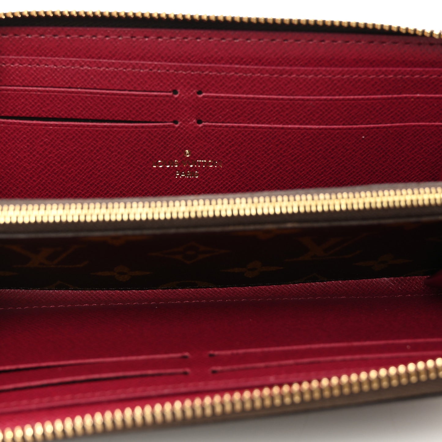 Monogram Clemence Wallet Fuchsia
