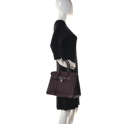 Hermes Togo Horseshoe Birkin 30 Bordeaux Bois de Rose 2 of 11