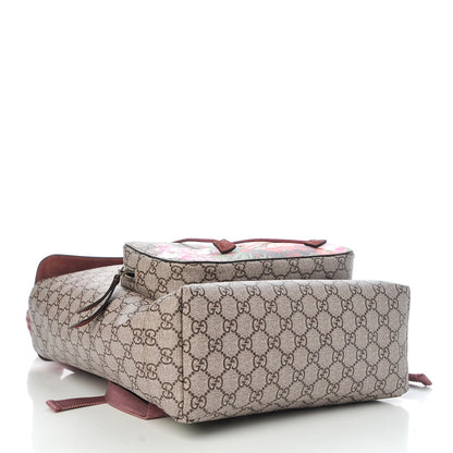 Gucci GG Supreme Monogram Blooms Medium Single Buckle Backpack Beige Multicolor Dry Rose 4 of 7