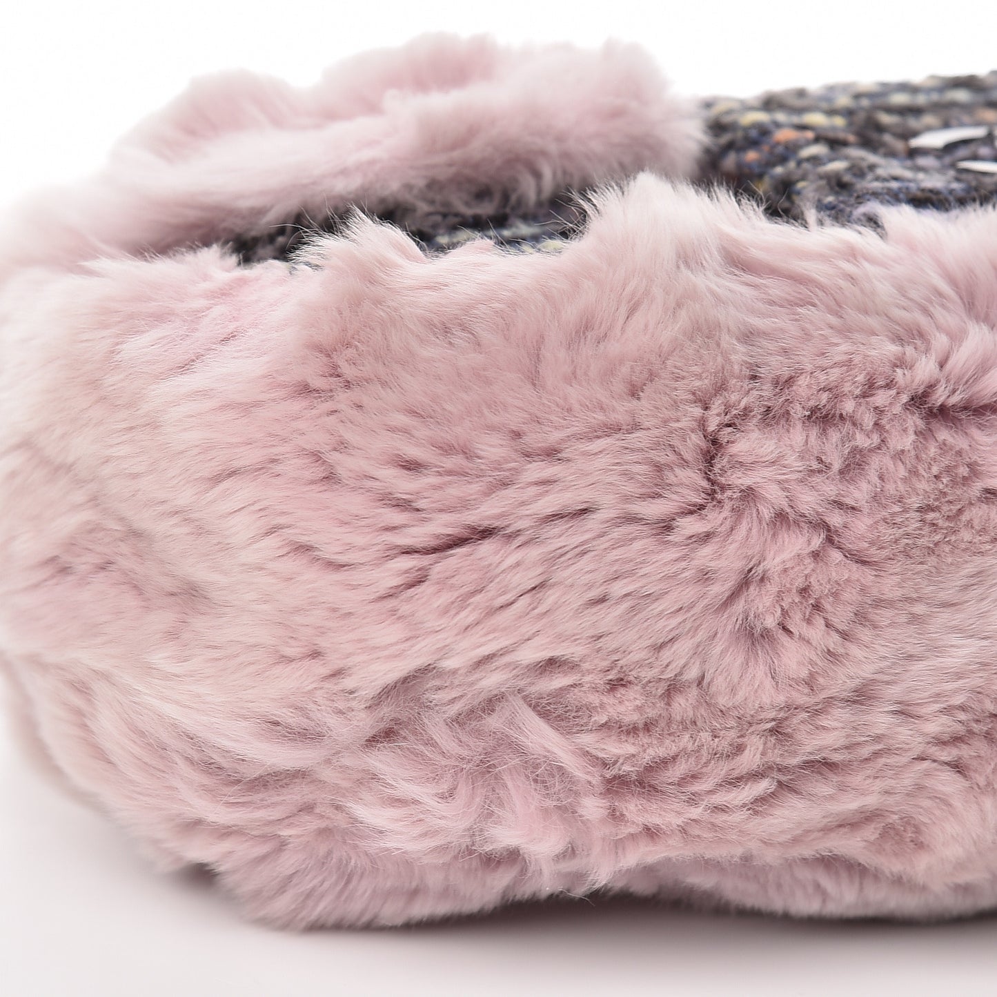 Rabbit Fur Tweed Lizard Small Fantasy Flap Lilac
