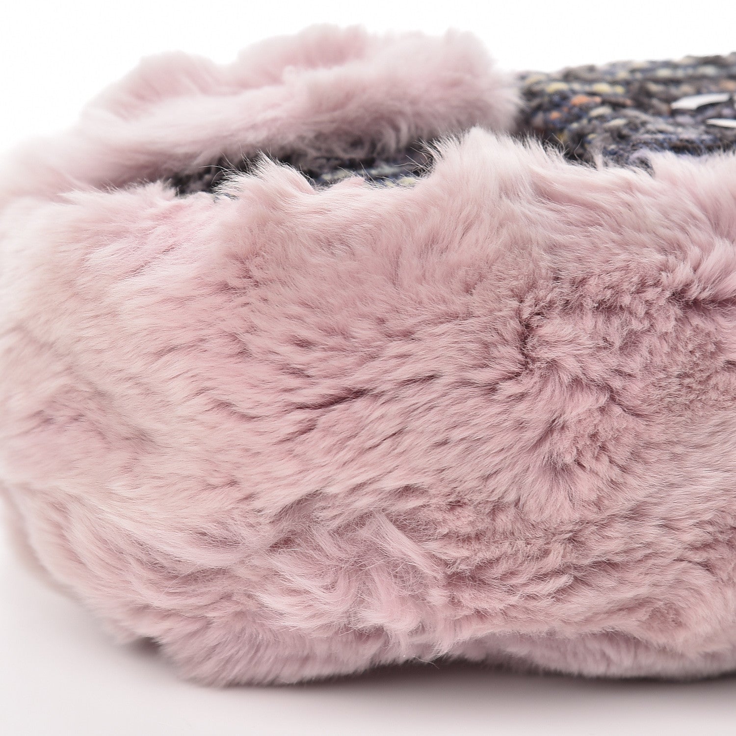 Chanel Rabbit Fur Tweed Lizard Small Fantasy Flap Lilac 8 of 10