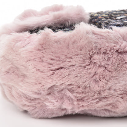 Chanel Rabbit Fur Tweed Lizard Small Fantasy Flap Lilac 8 of 10