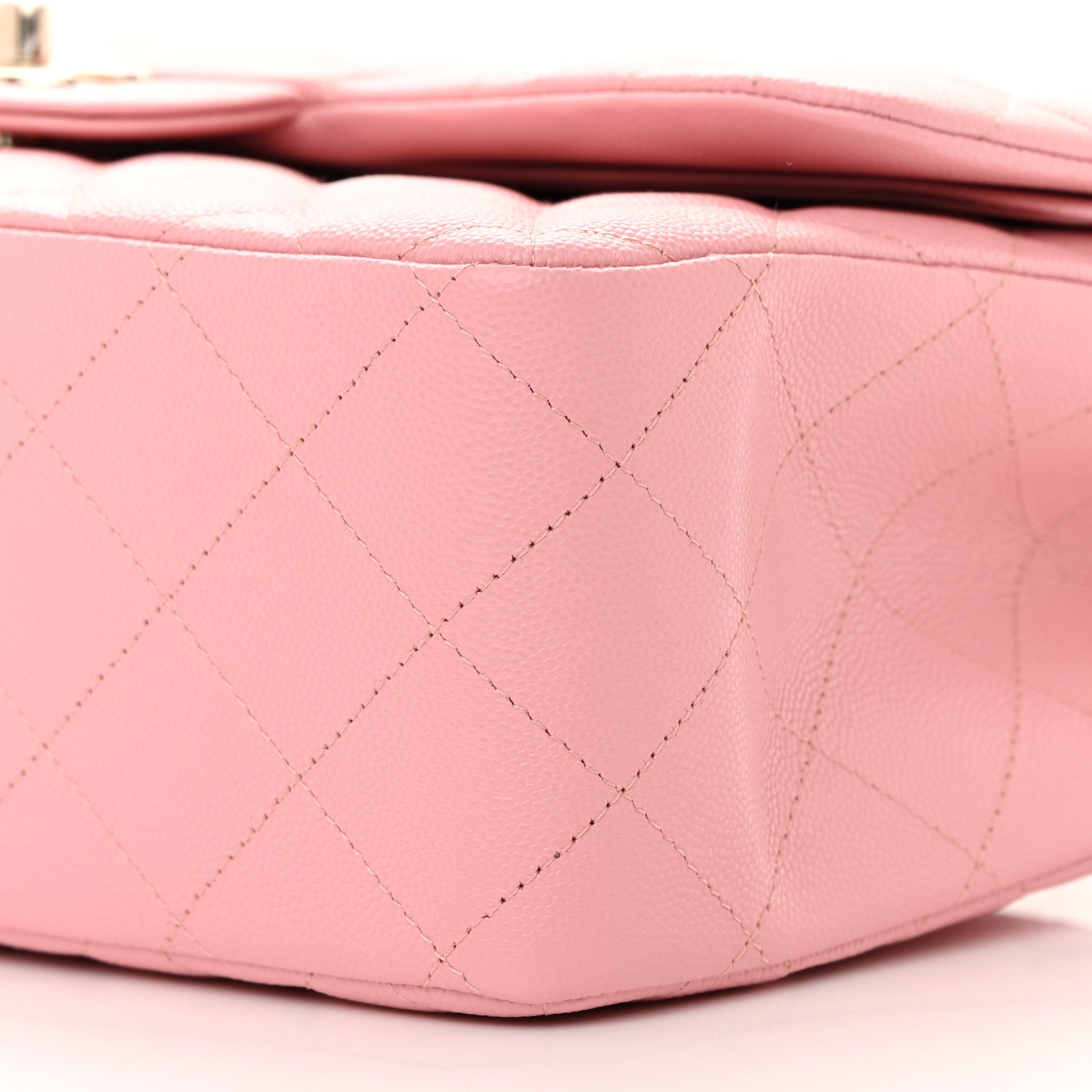 Chanel Caviar Quilted Jumbo Double Flap Pink 10 of 12