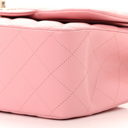 Chanel Caviar Quilted Jumbo Double Flap Pink 10 of 12
