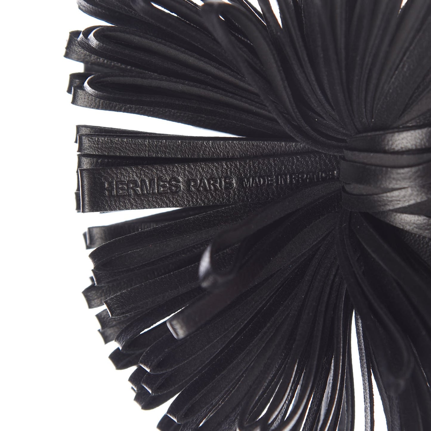 Lambskin Carmen Tassel Key Holder Black