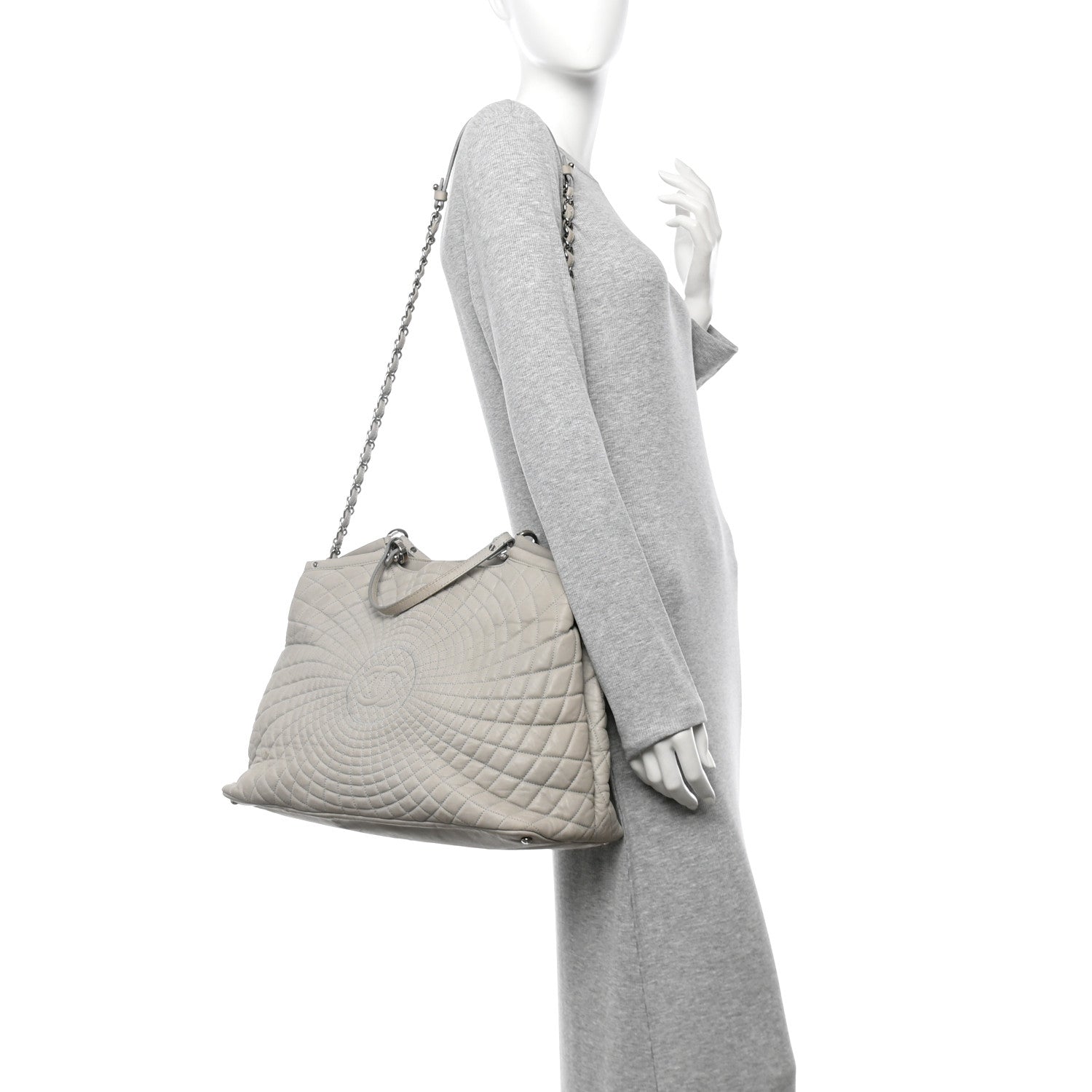 Chanel Iridescent Calfskin Large Sea Hit Tote Grey 1724919
