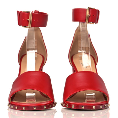 Valentino Garavani Calfskin Soul Rockstud Ankle Strap 105mm Sandals 36 Rosso Valentino 2 of 10