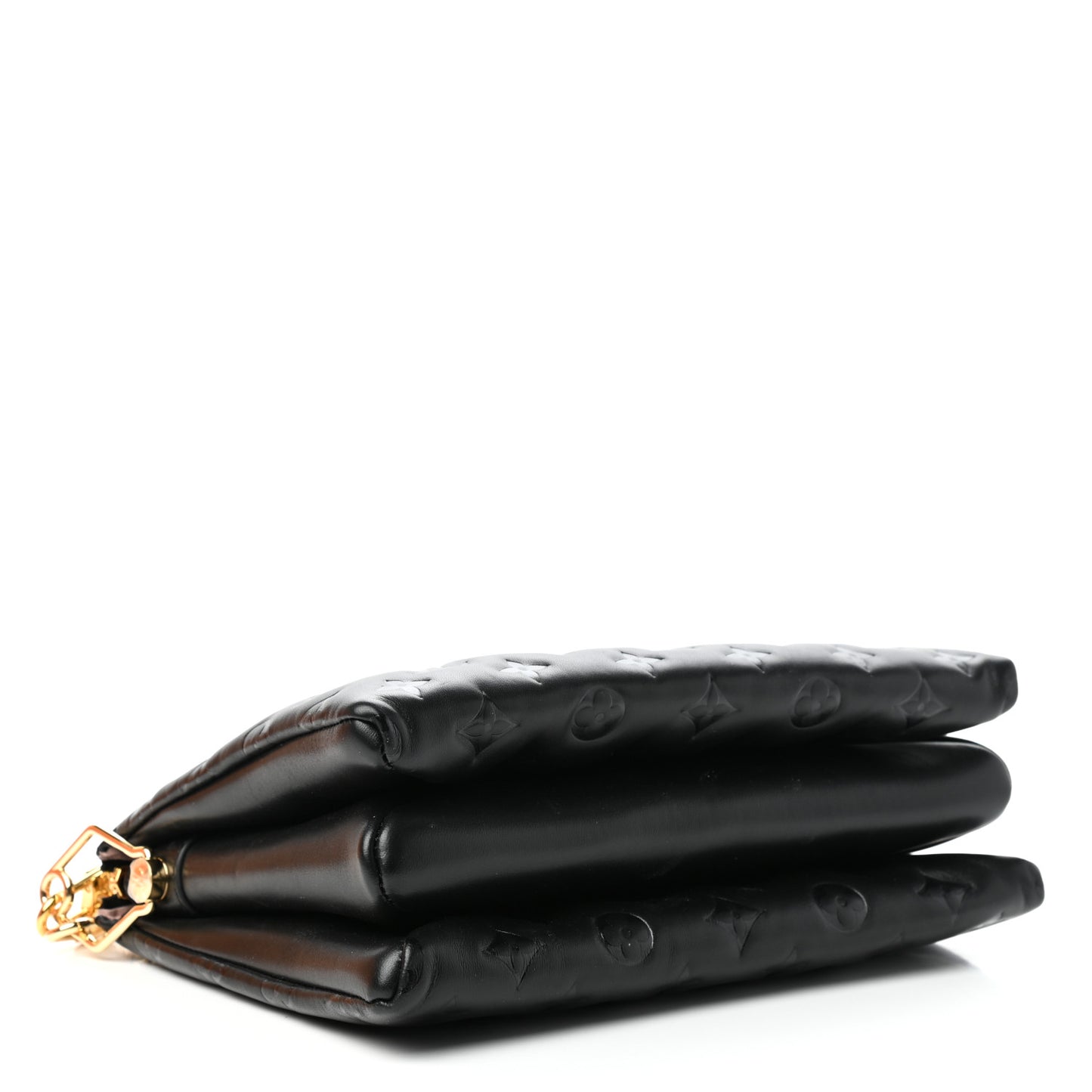 Lambskin Embossed Monogram Coussin PM Black