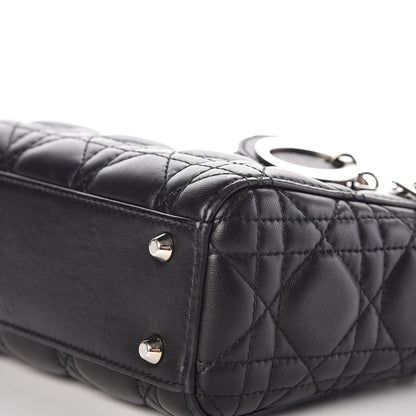 Christian Dior Lambskin Cannage Mini Lady Dior Black 9 of 11