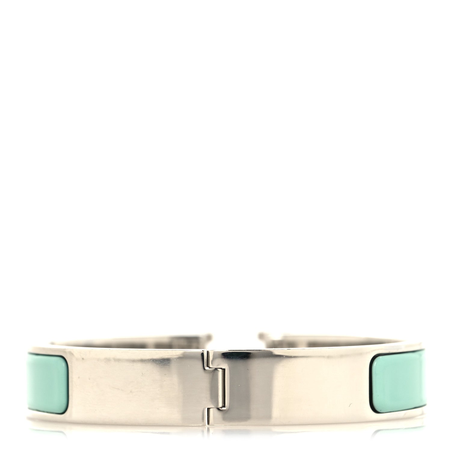 Hermes Enamel Narrow Clic Clac H Bracelet PM Lagon White 3 of 4