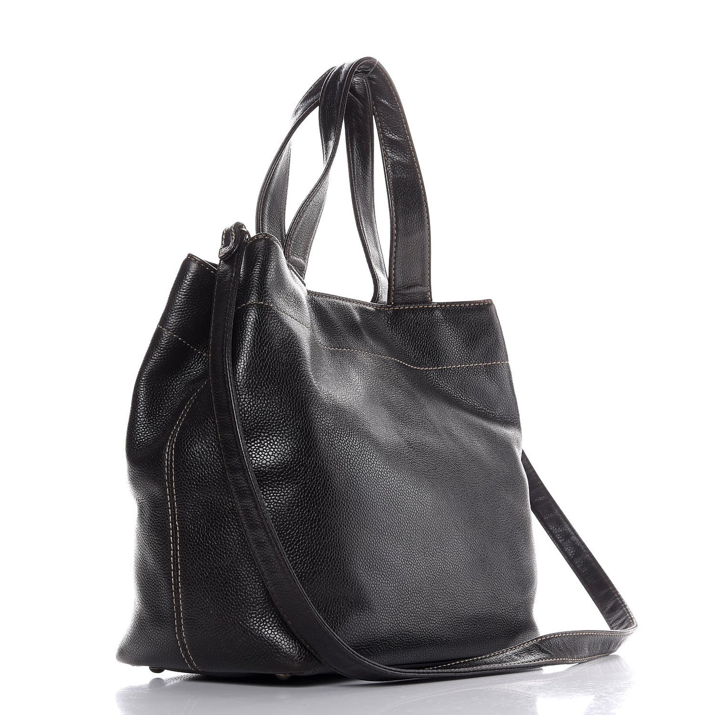 Caviar CC Shoulder Bag Brown