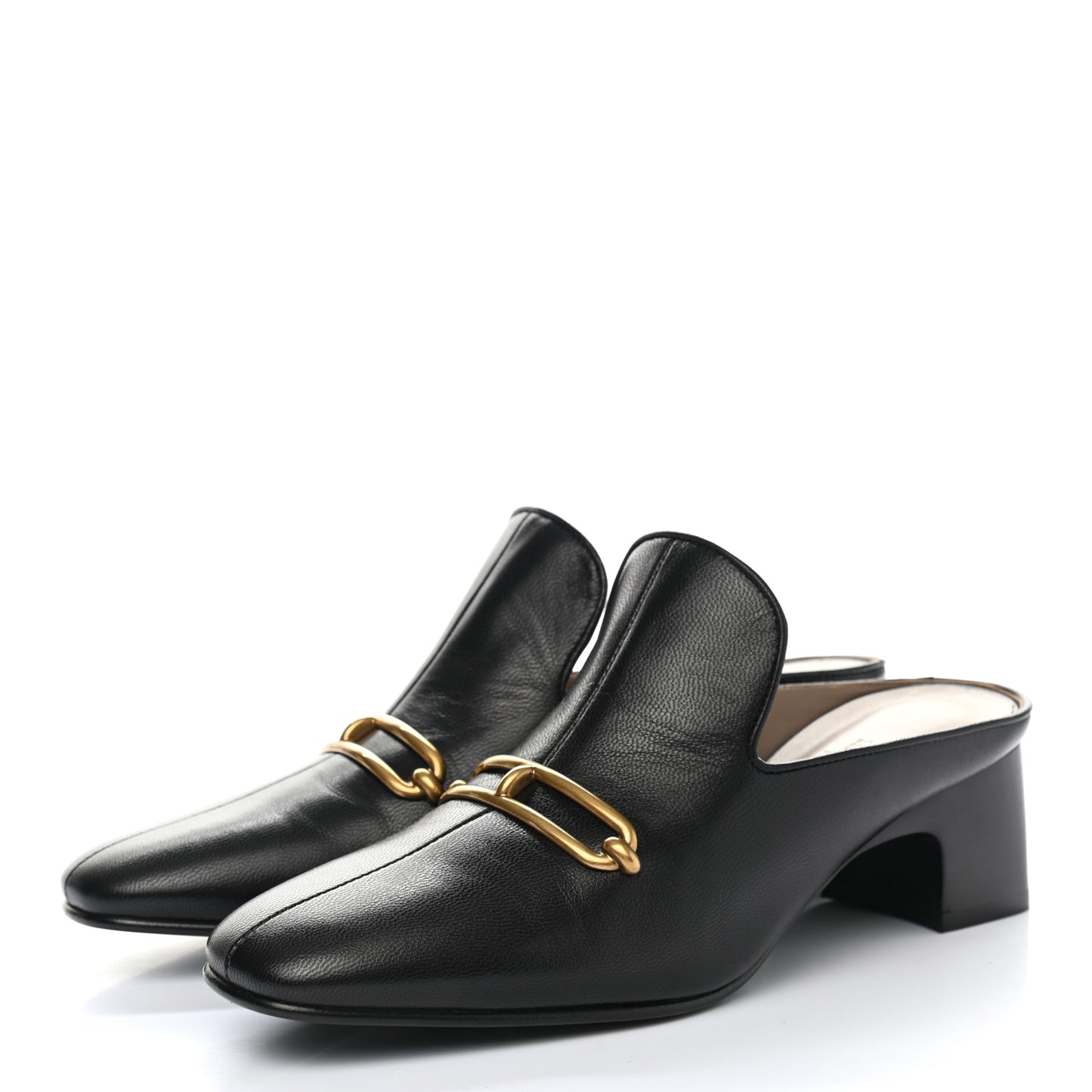 Goatskin Diane Mules 36 Black