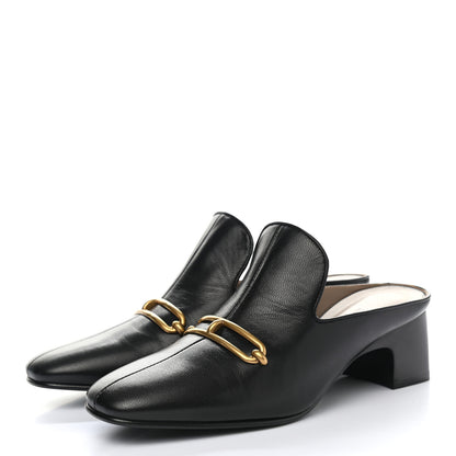 Hermes Goatskin Diane Mules 36 Black 3 of 9