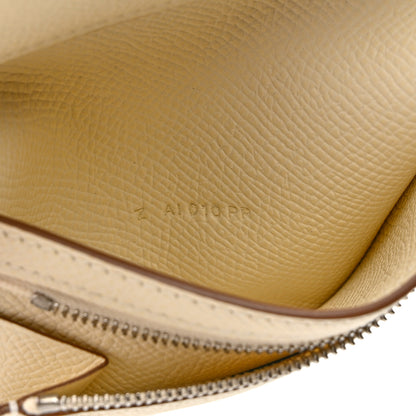Hermes Epsom Verso Tri-Fold Bearn Compact Wallet Jaune Poussin Nata 7 of 8