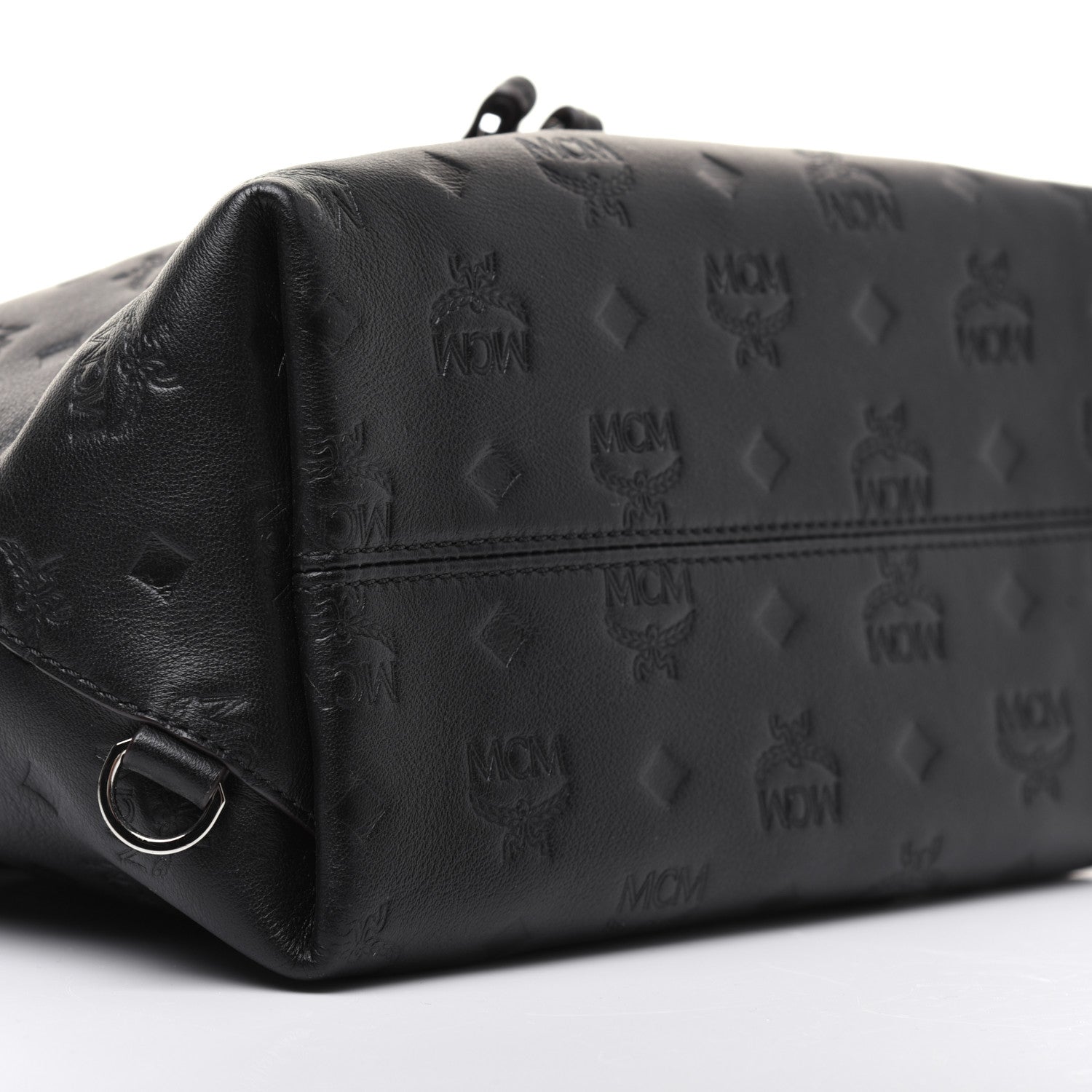 MCM Calfskin Ottomar Monogram Essential Backpack Black 6 of 21
