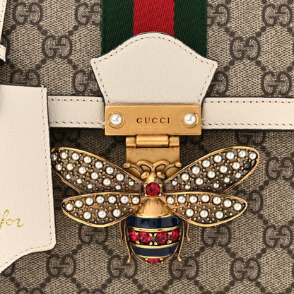 Gucci GG Supreme Monogram Small Queen Margaret Top Handle Bag White 8 of 11