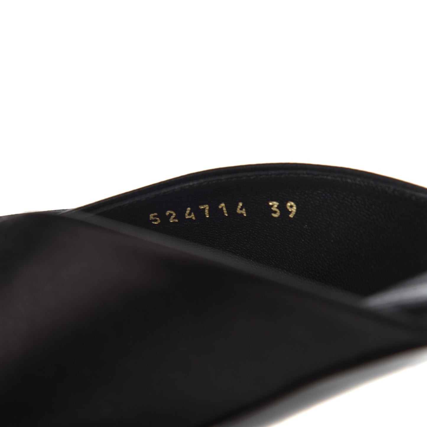 Satin Pointed Toe Knife 40mm Mules 39 Black
