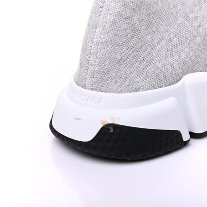 Balenciaga Sweatshirt Knit Bi-Color Sole Mens Speed Sneakers 42 Grey White Black 9 of 11