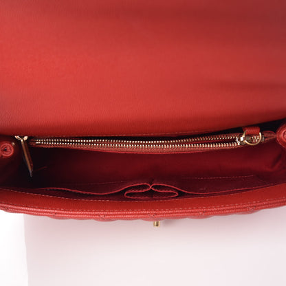 Chanel Caviar Lizard Quilted Small Coco Handle Flap Red 8 of 11
