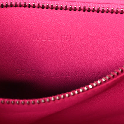 Balenciaga Shiny Box Calfskin Small Hourglass Top Handle Bag Hot Pink 7 of 9