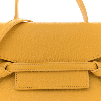 Celine Grained Calfskin Nano Belt Bag Sunflower 8 of 15