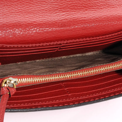 Chloe Leather Marcie Continental Flap Wallet Poppy 6 of 8